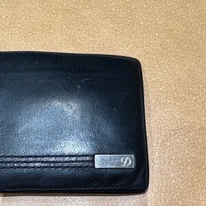 Dupont Elegant Black Leather Card Holder